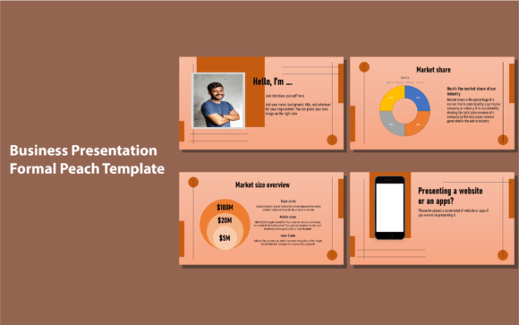 Business Presentation Peach Template: A Minimalist Powerhouse for Your Ideas