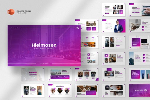 Creative Gradient Powerpoint Template: Modern Business Presentations