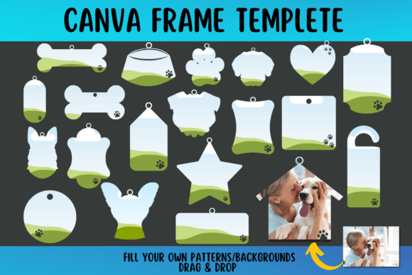 Personalized Canva Frames: The Dog Tag Frame Template